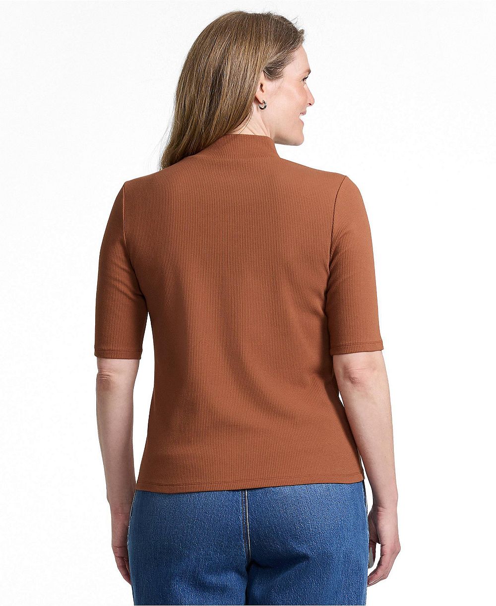 Женский джемпер Lands' End Wide Rib Mock Turtleneck