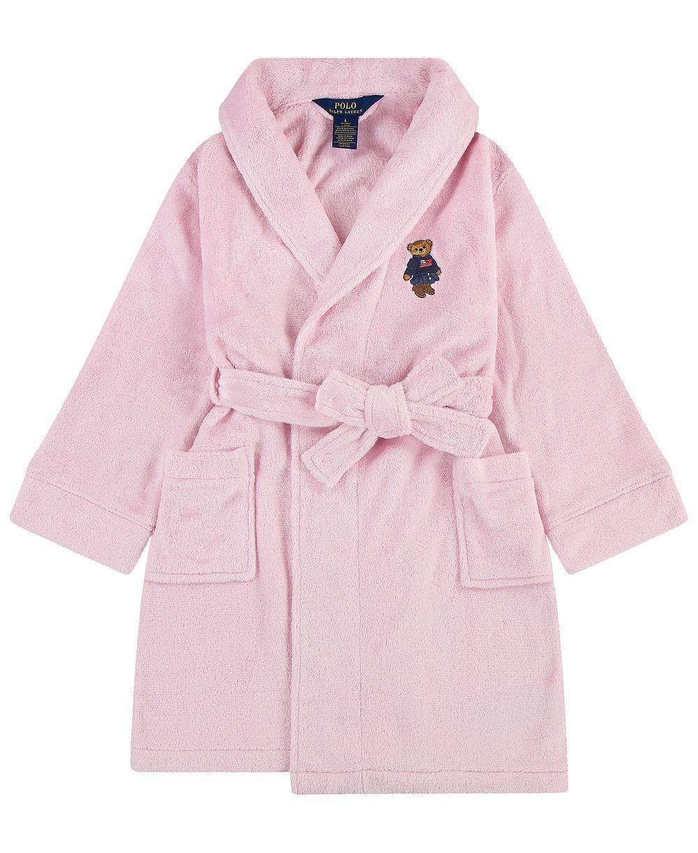 Детский махровый халат Polo Ralph Lauren с медведем Polo для девочек 4-6x