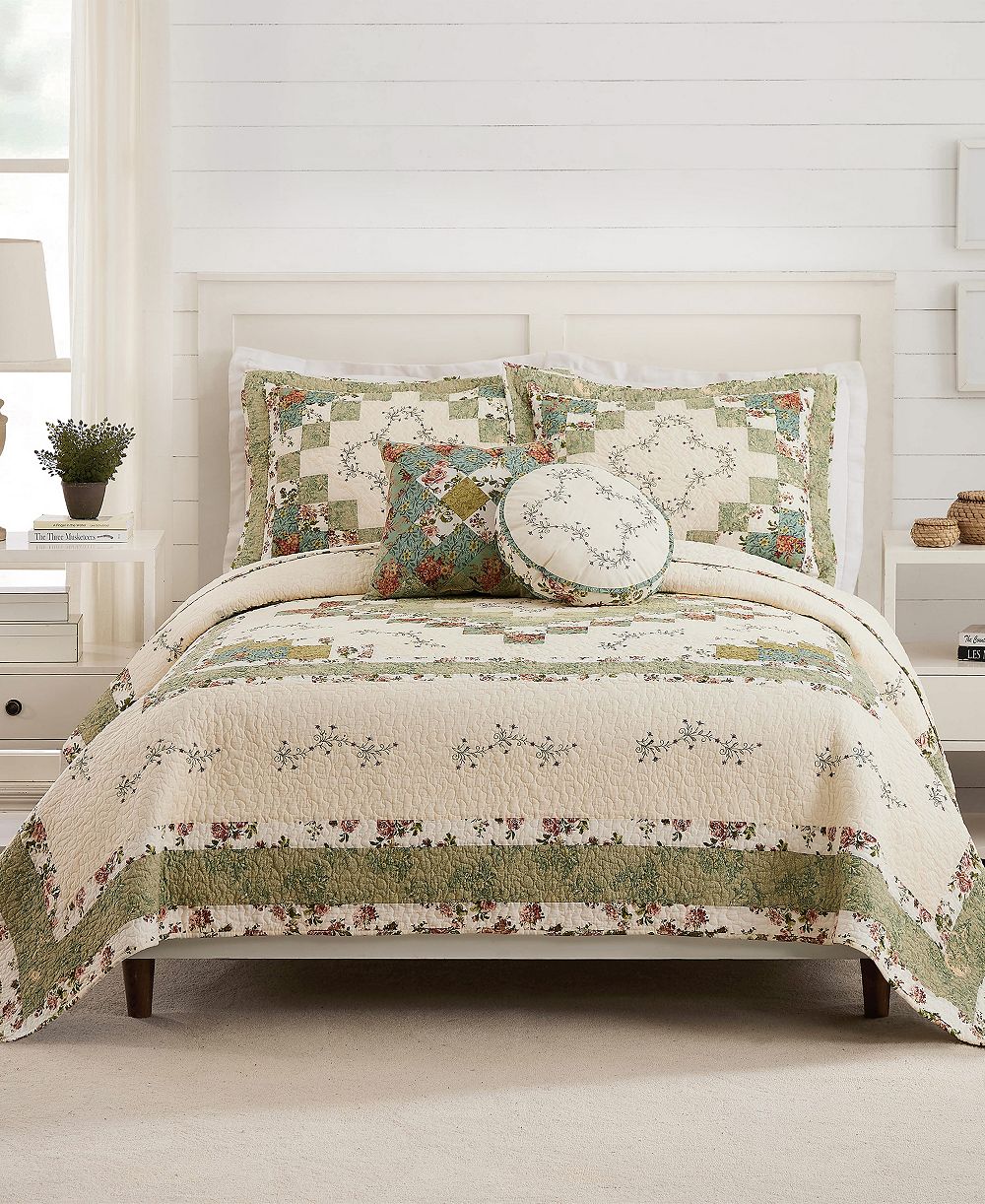 Комплект постельного белья Modern Heirloom Olivia с вышивкой, размер king