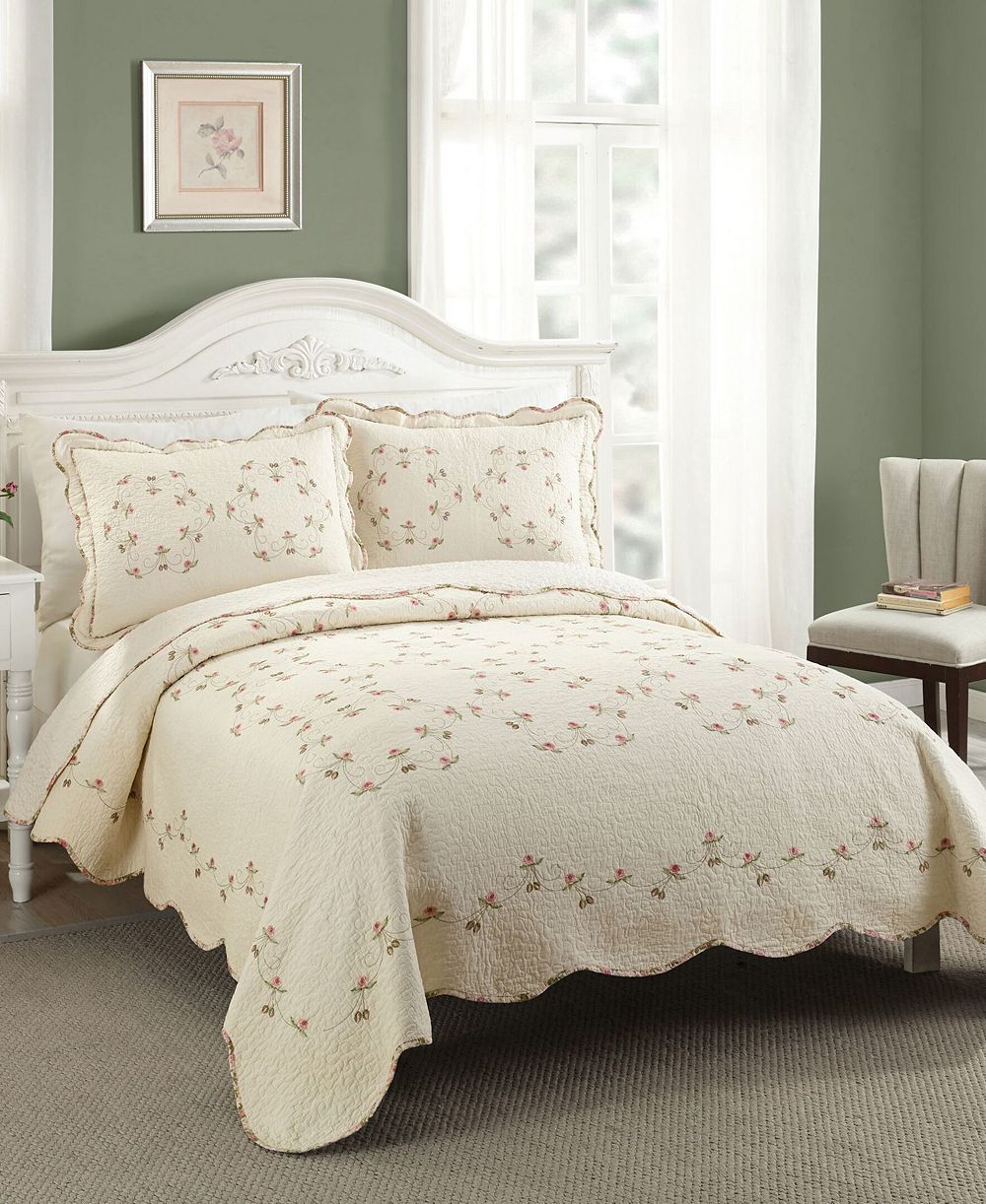 Modern Heirloom комплект из 2 предметов с цветочной вышивкой Felisa, размер Twin