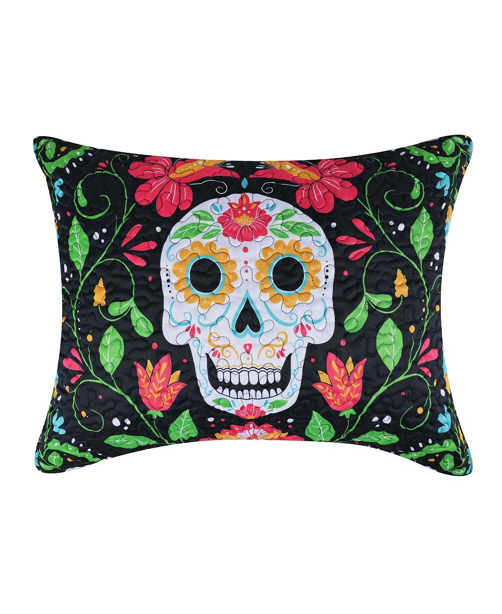 Декоративная наволочка Greenland Home Fashions Day of the Dead Lightweight Pillow Sham, Standard