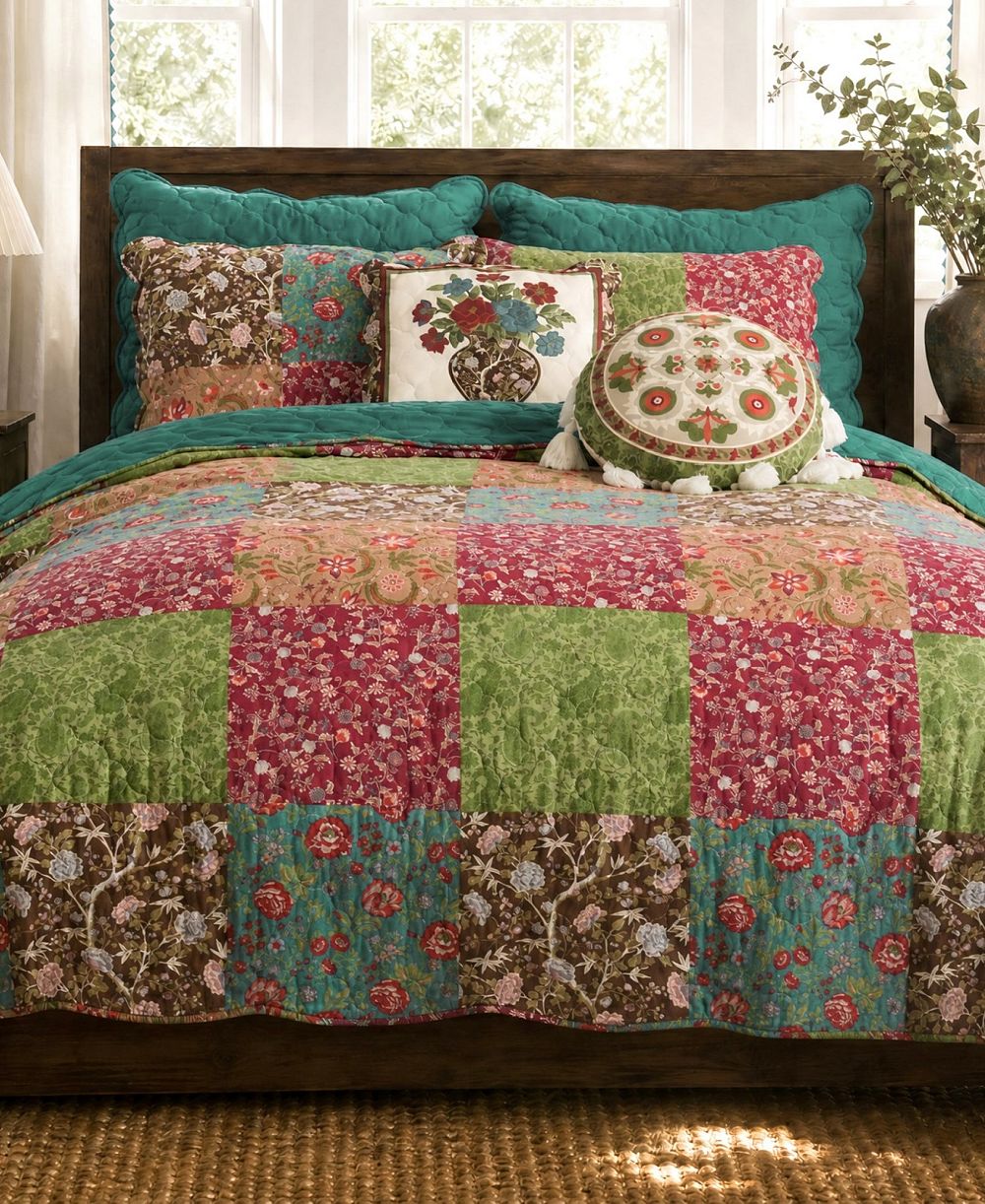 Свадебный комплект стеганых покрывал Greenland Home Fashions Danica Reversible, King