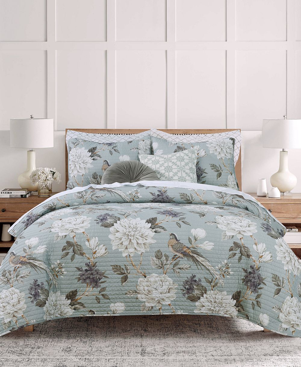 Двусторонний комплект стеганого одеяла Levtex Home Belvedere из 3 предметов, Full/Queen