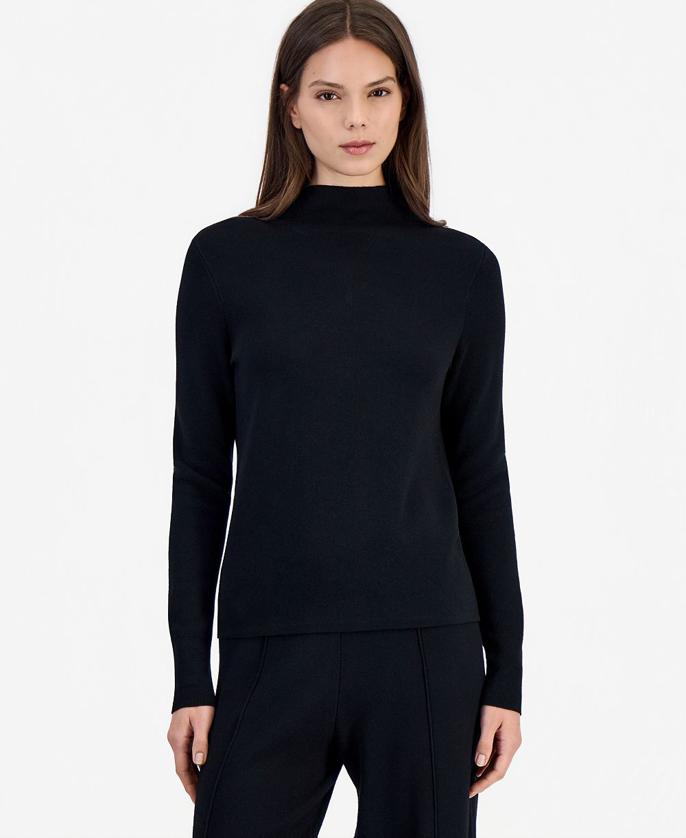 Tahari ASL Women's Mock Neck Long-Sleeve Sweater