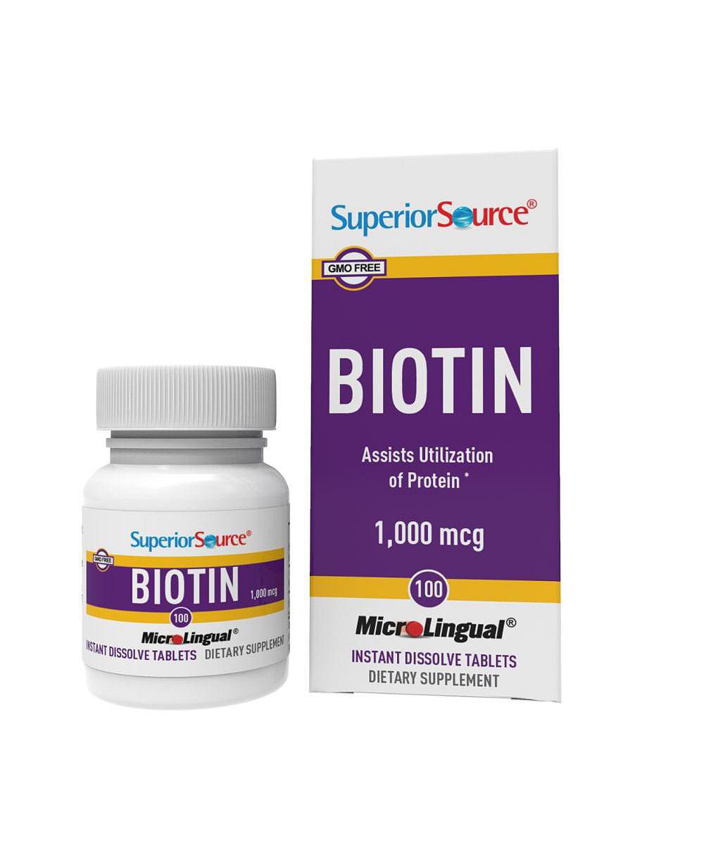 Superior Source Biotin 1000 mcg - 100 Sublingual Dissolving Tablets