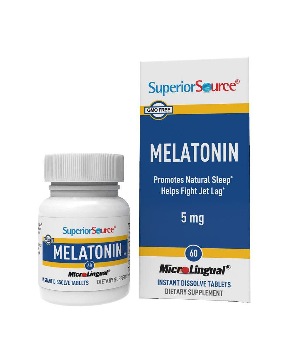 Superior Source Melatonin 5 mg - 60 Sublingual Dissolving Tablets