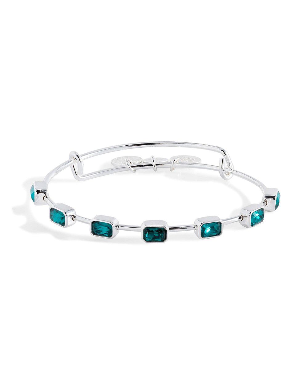 Браслет Alex and Ani December Birthstone Emerald Cut