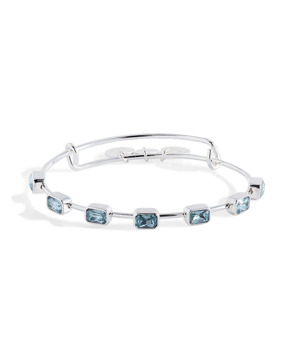 Alex and Ani браслет March Birthstone Emerald Cut