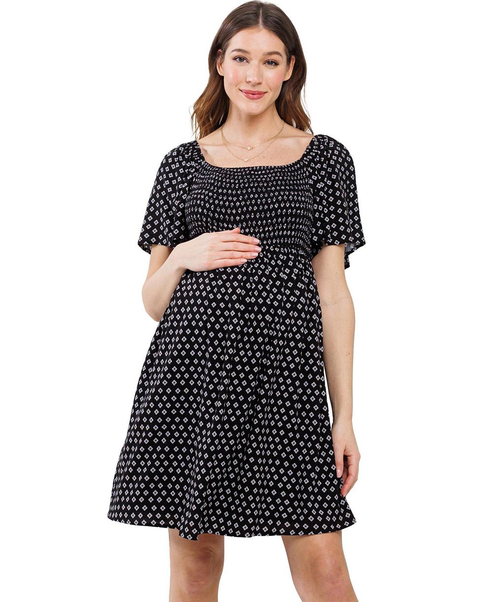 Женское платье Hello Miz Square-Neck Flutter-Sleeve Empire-Waist