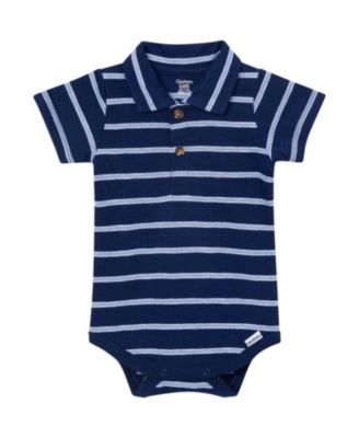 Gerber Baby Boys'(0-3 M to 18 M ) Polo Bodysuit, Stripes