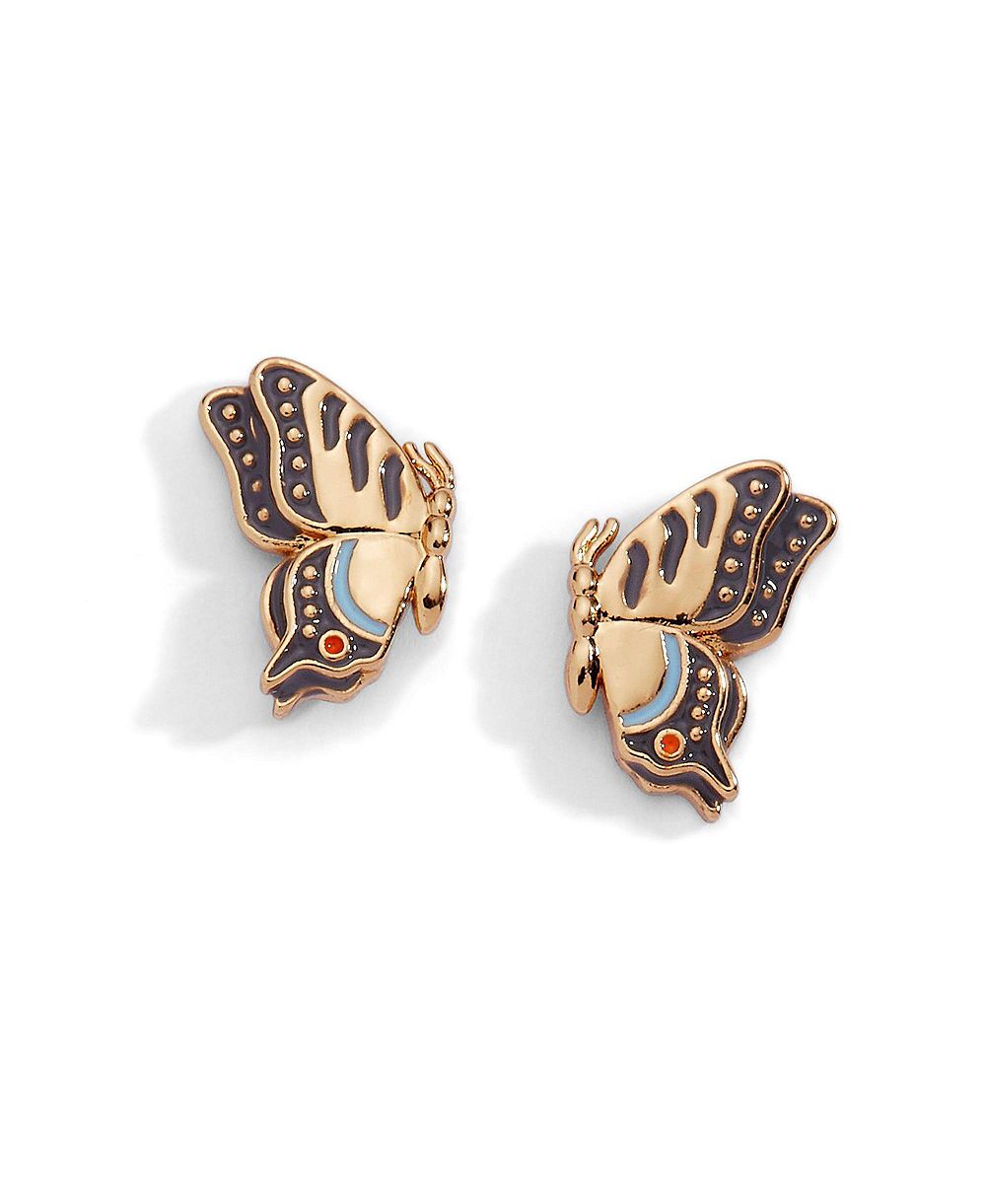 Серьги-гвоздики Alex and Ani в виде бабочки из Нью-Йоркского ботанического сада