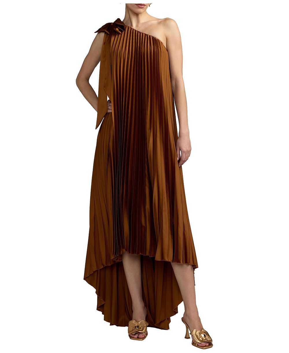 Mac Duggal Женское вечернее платье One-Shoulder с плиссировкой и асимметричным подолом