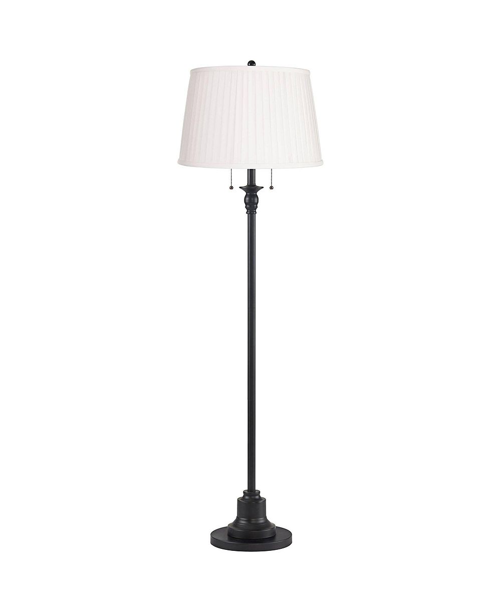 360 Lighting Напольный торшер Dyna 58" с плиссированным абажуром, 2 лампы
