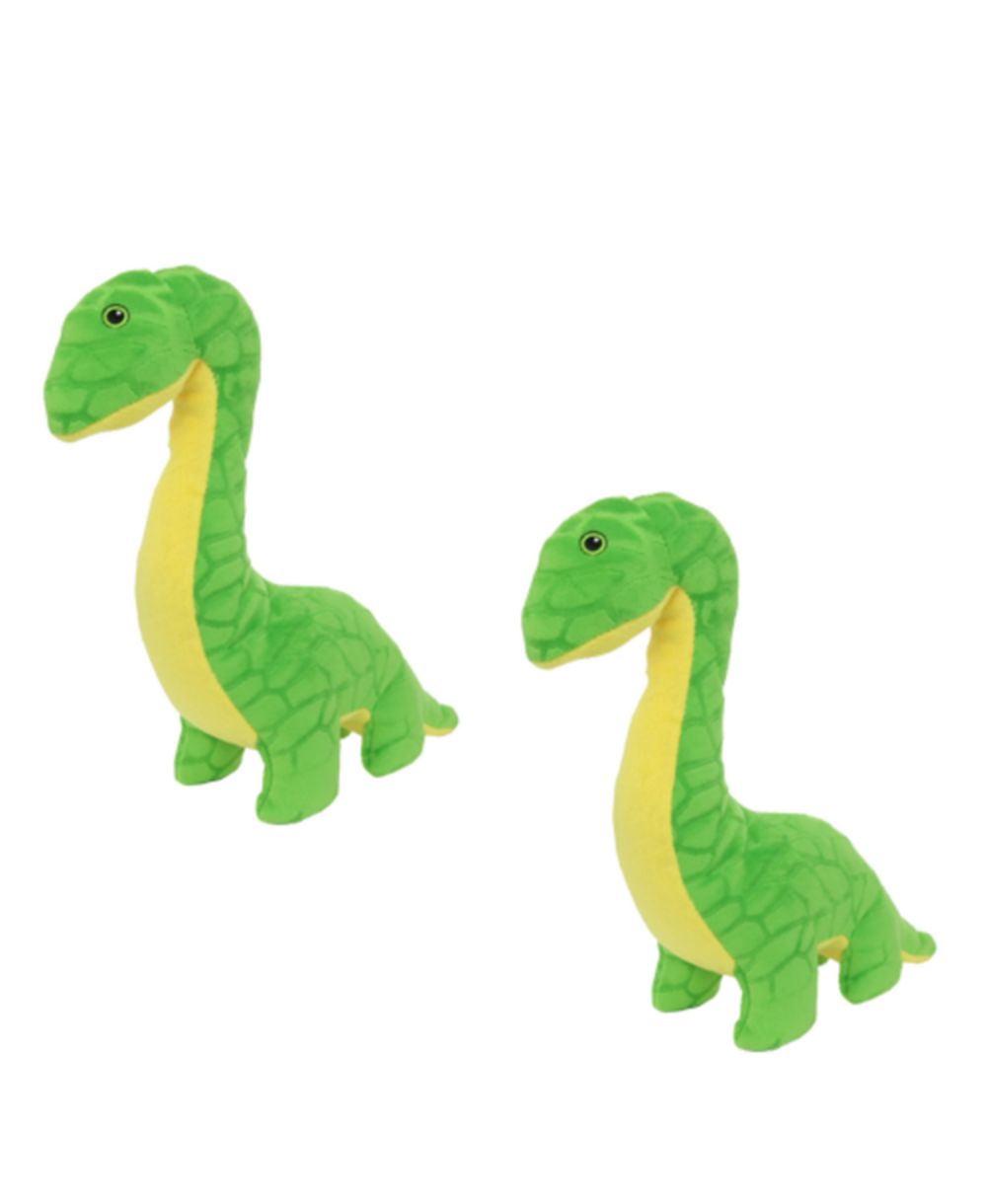 Mighty Dinosaur Brachiosaurus Игрушка для собак из плюша, комплект из 2 шт.