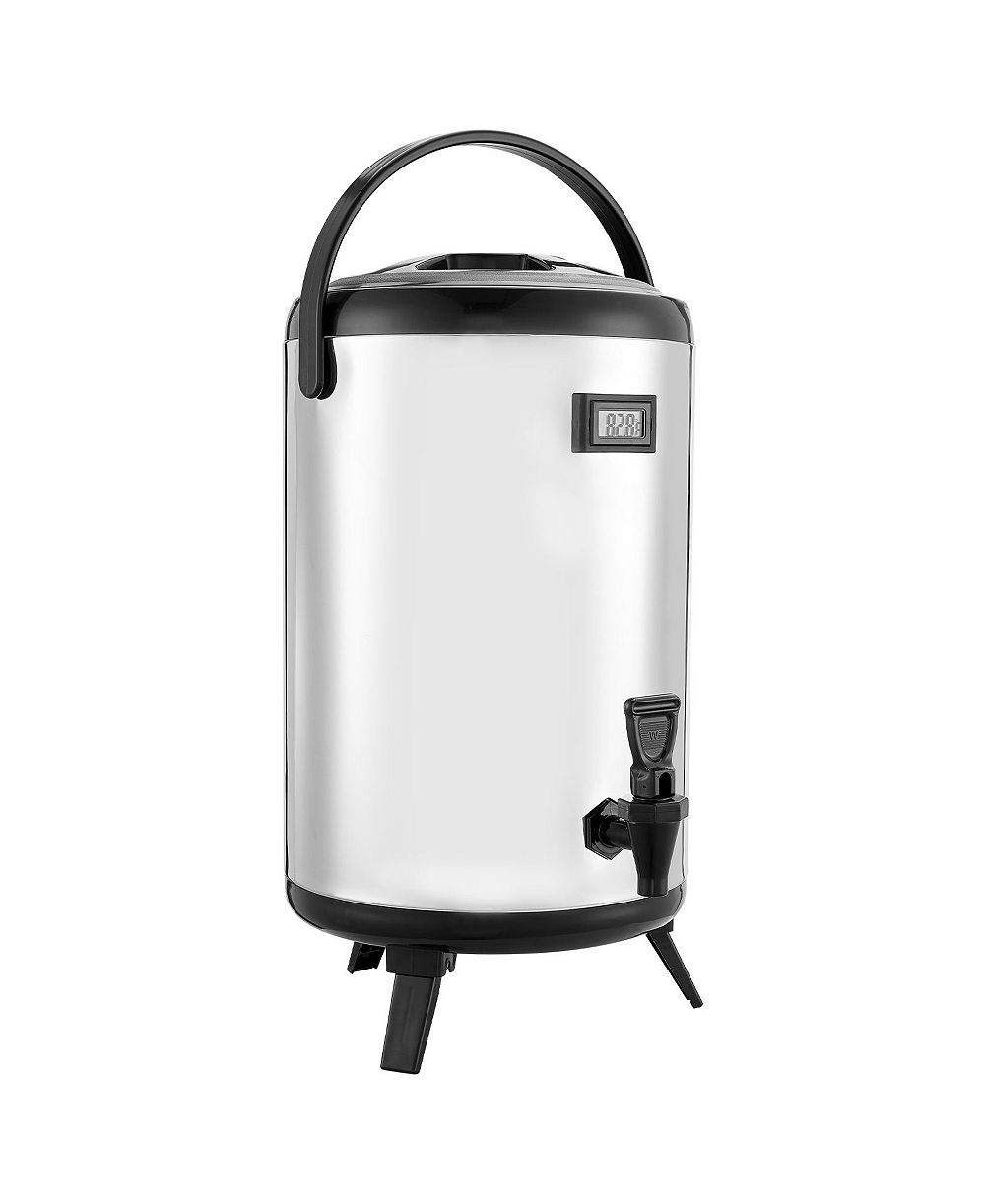 Термос-диспенсер SUGIFT 3.2 Gal 12L из нержавеющей стали с краном и индикатором температуры