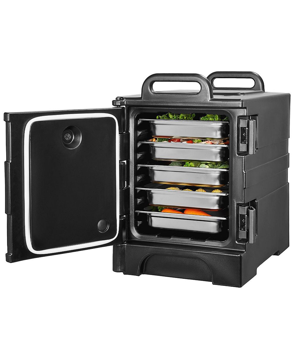 SUGIFT 81 Qt Insulated Food Pan Carrier Front Loading Hot Box with Double Buckles and Handles