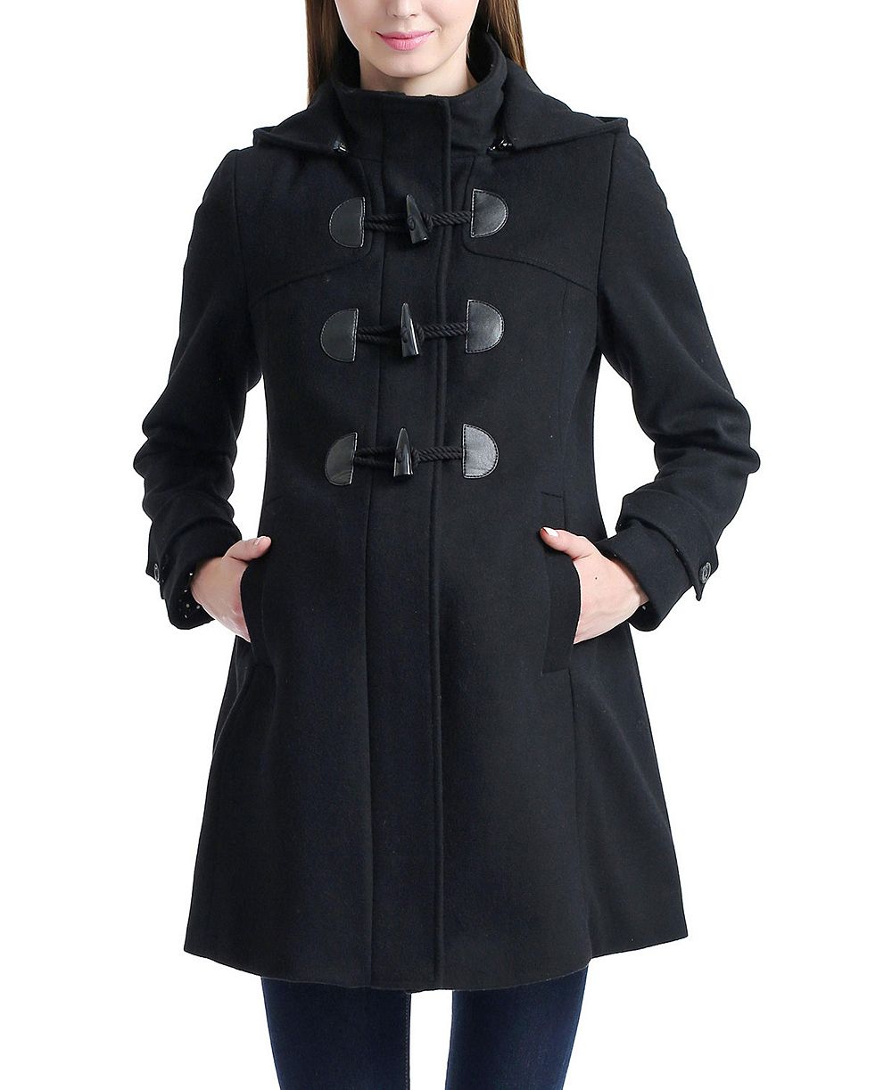 Двубортное пальто kimi + kai Maternity Wool-Blend Detachable Hood Duffle Coat