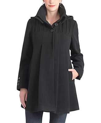 kimi + kai Maternity Aela Hooded A-Line Wool-Blend Coat