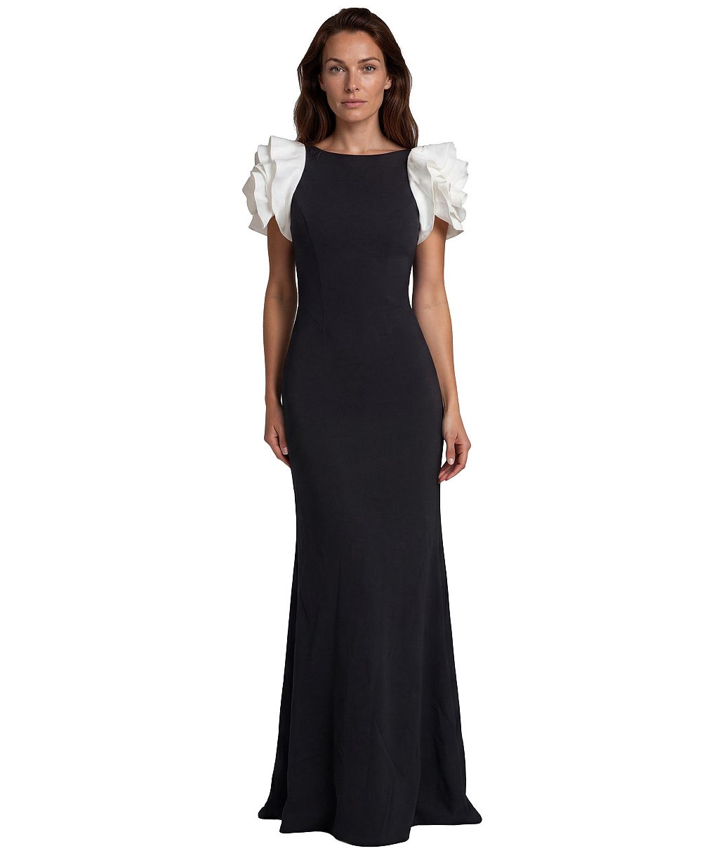 Женское платье Rene Ruiz Occasion с вырезом лодочкой и 3D-цветочным принтом крой Fit & Flare
