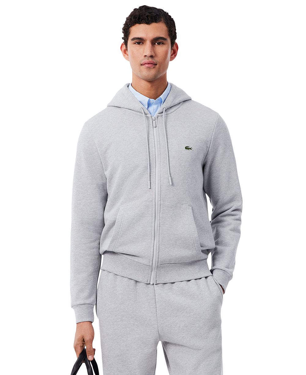 Мужской свитшот Lacoste с капюшоном и молнией на всю длину