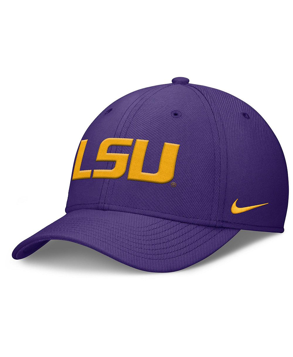 Men's Nike Purple LSU Tigers Rise SwooshFlex Dri-FIT Hat