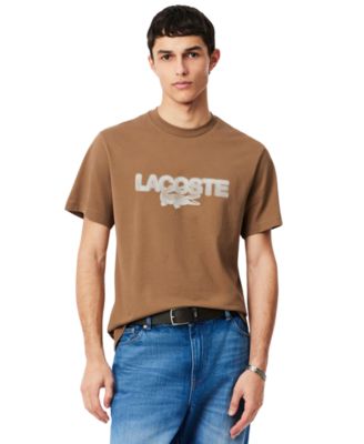 Мужская футболка Lacoste классической посадки с 3D-принтом и круглым вырезом