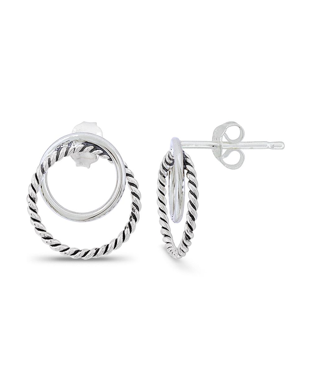 Giani Bernini Sterling Silver Oxidized Twist Post Back Stud Earrings, Macy's Exclusive