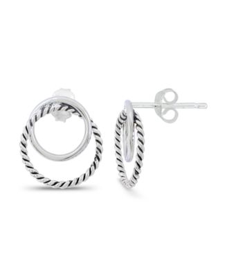 Giani Bernini Sterling Silver Oxidized Twist Post Back Stud Earrings, Macy's Exclusive