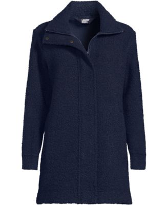 Lands' End Женское полуприлегающее пальто из букле