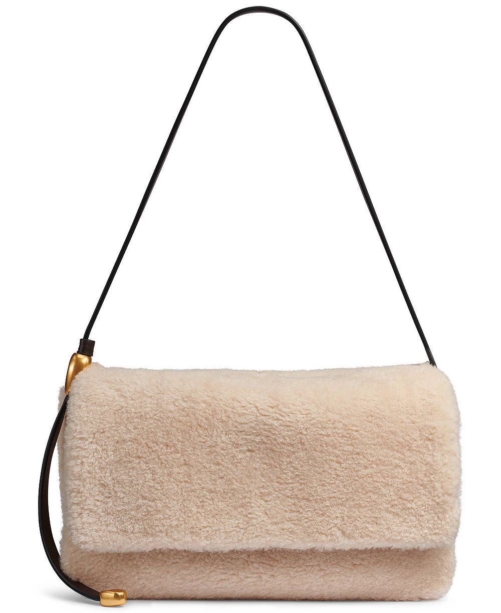 Donna Karan New York Velvet Flap Shoulder Bag
