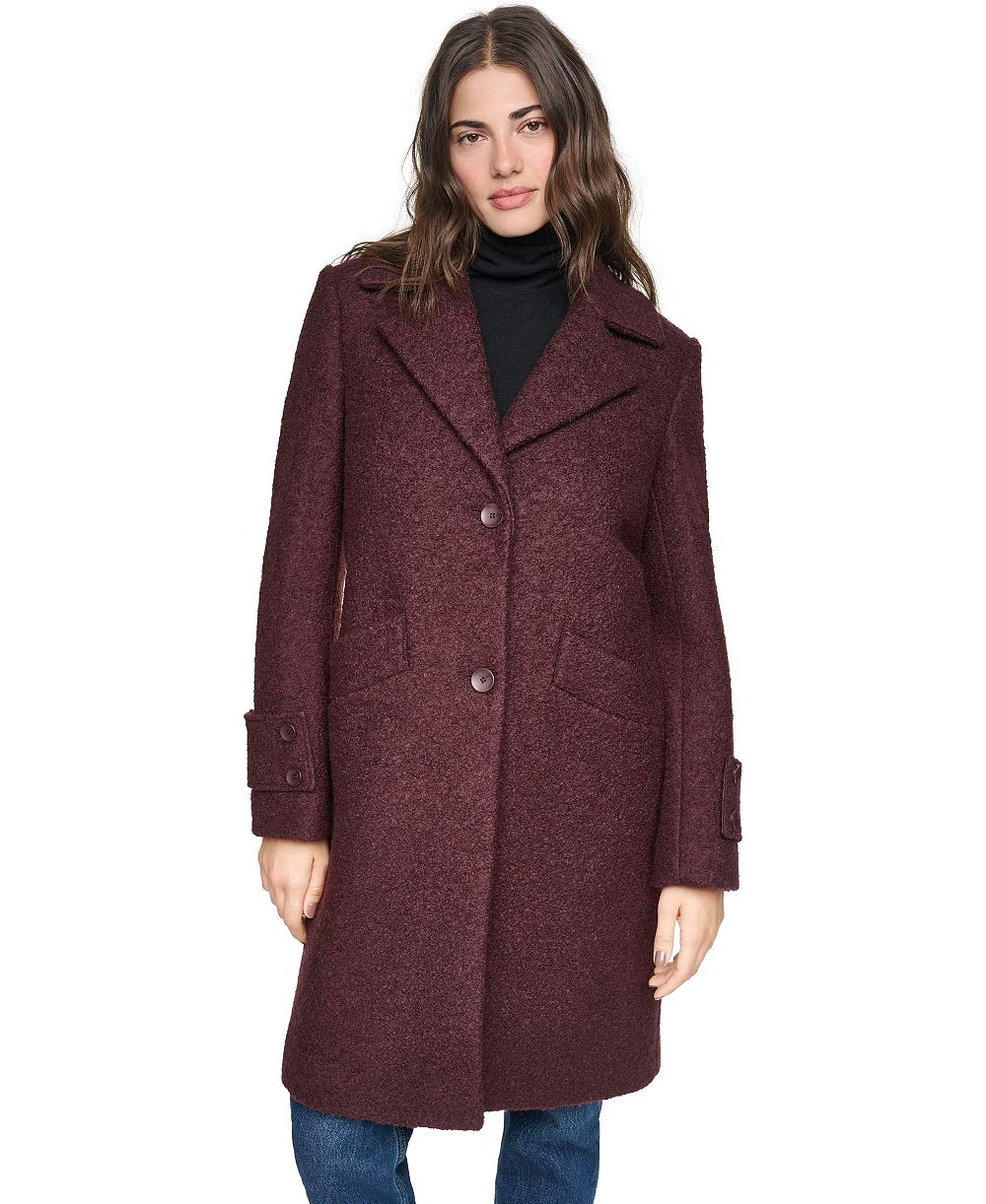 Andrew Marc Women's Regine Soft Boucle Slim Coat
