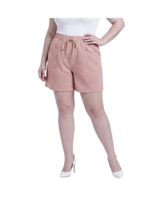 Standards & Practices Plus Size Elastic Waist Shorts with Inseam 6