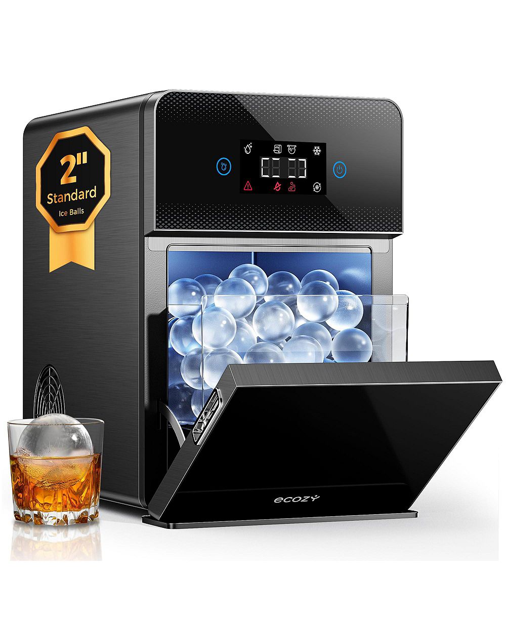 Ecozy Chillio Форма для создания прозрачных шариков льда 2" Clear Ice Ball Maker, 144 сферы в день, с разметкой уровня воды