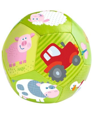 Haba On the Farm Soft Baby Ball with Farm Animals, Sensory Play, Ages 6 Months+