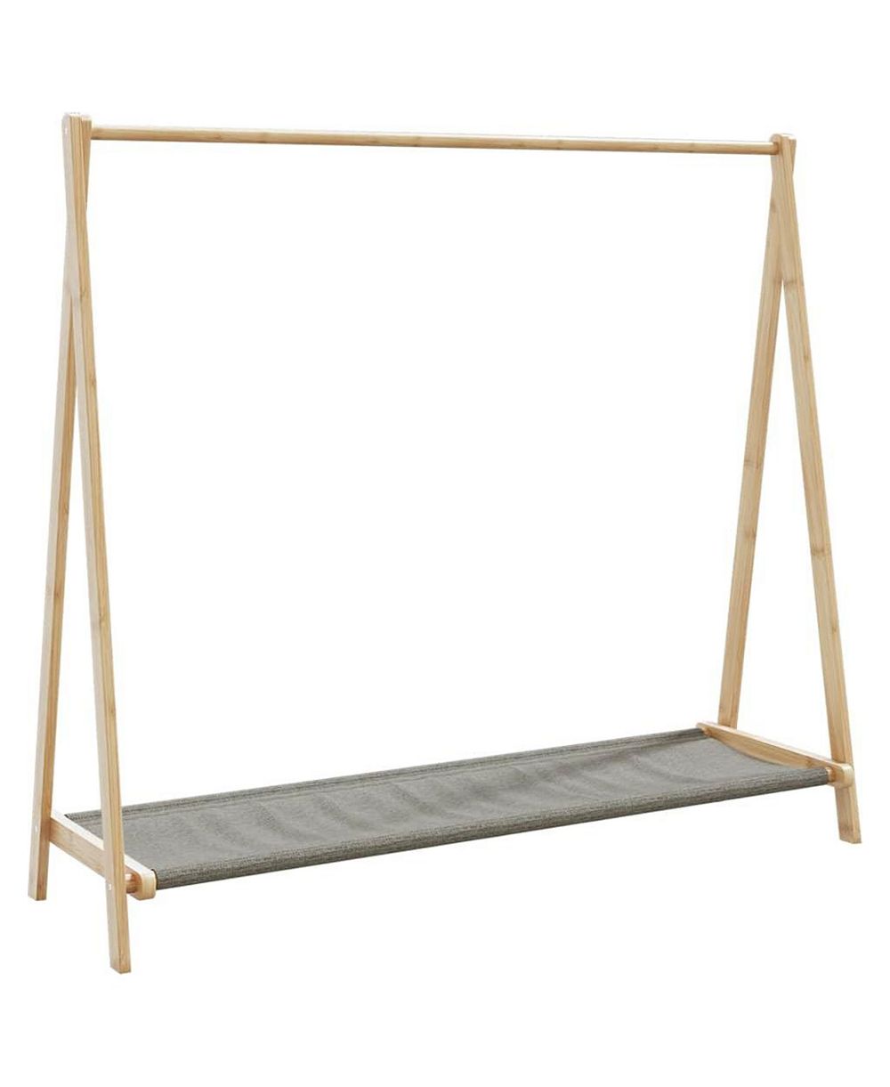 Вешалка для одежды vidaXL с полками, бамбук, 41,7"x13,4"x40,2"