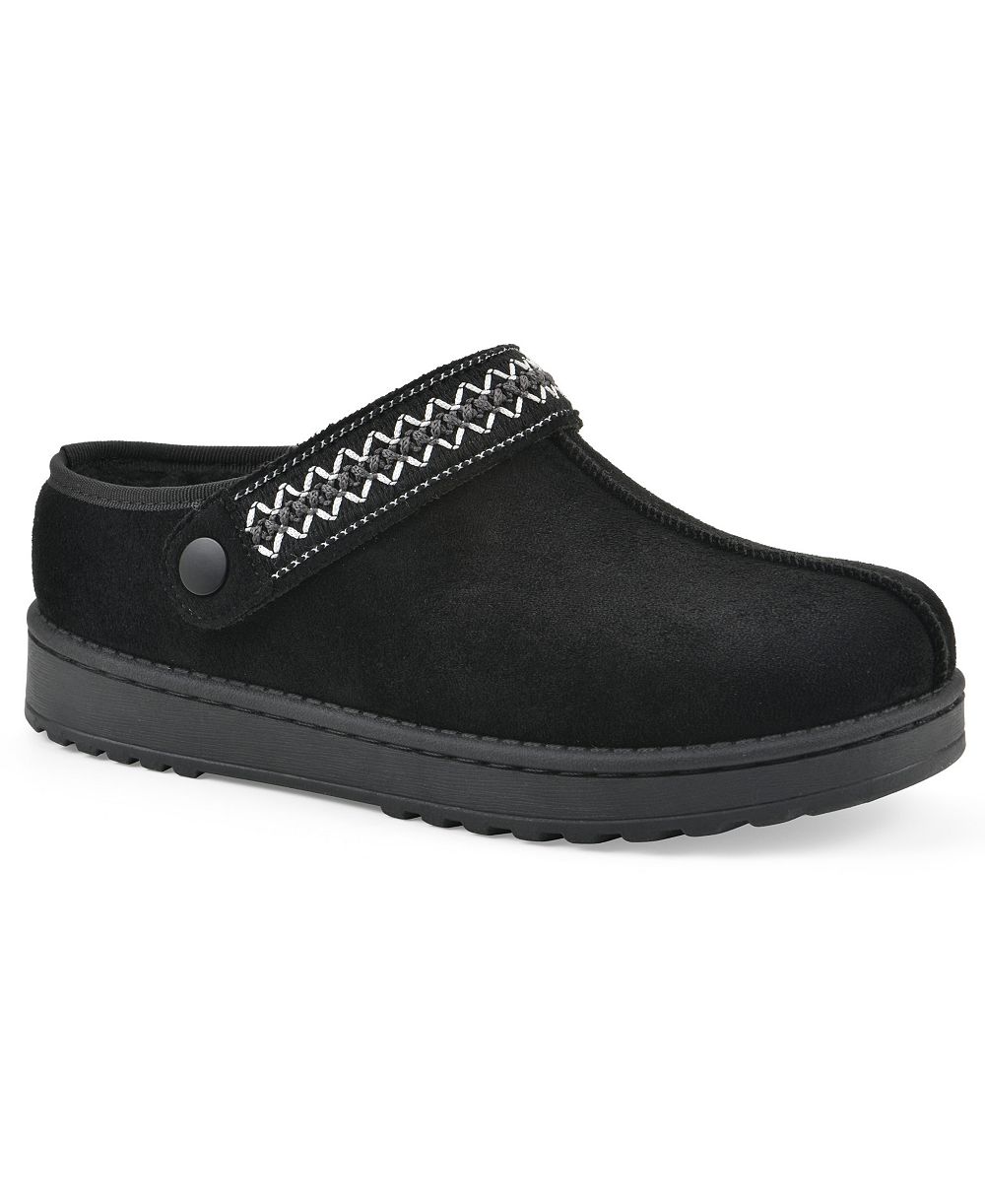 White Mountain Women's Incast Faux Fur-Lined Clogs