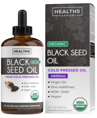Healths Harmony Seed Oil Liquid, Cold-Pressed Nigella Sativa Seed Oil, 8 fl oz