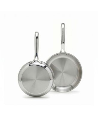 GreenPan Bobby Flay Stainless Steel 2 Piece Frypan Set