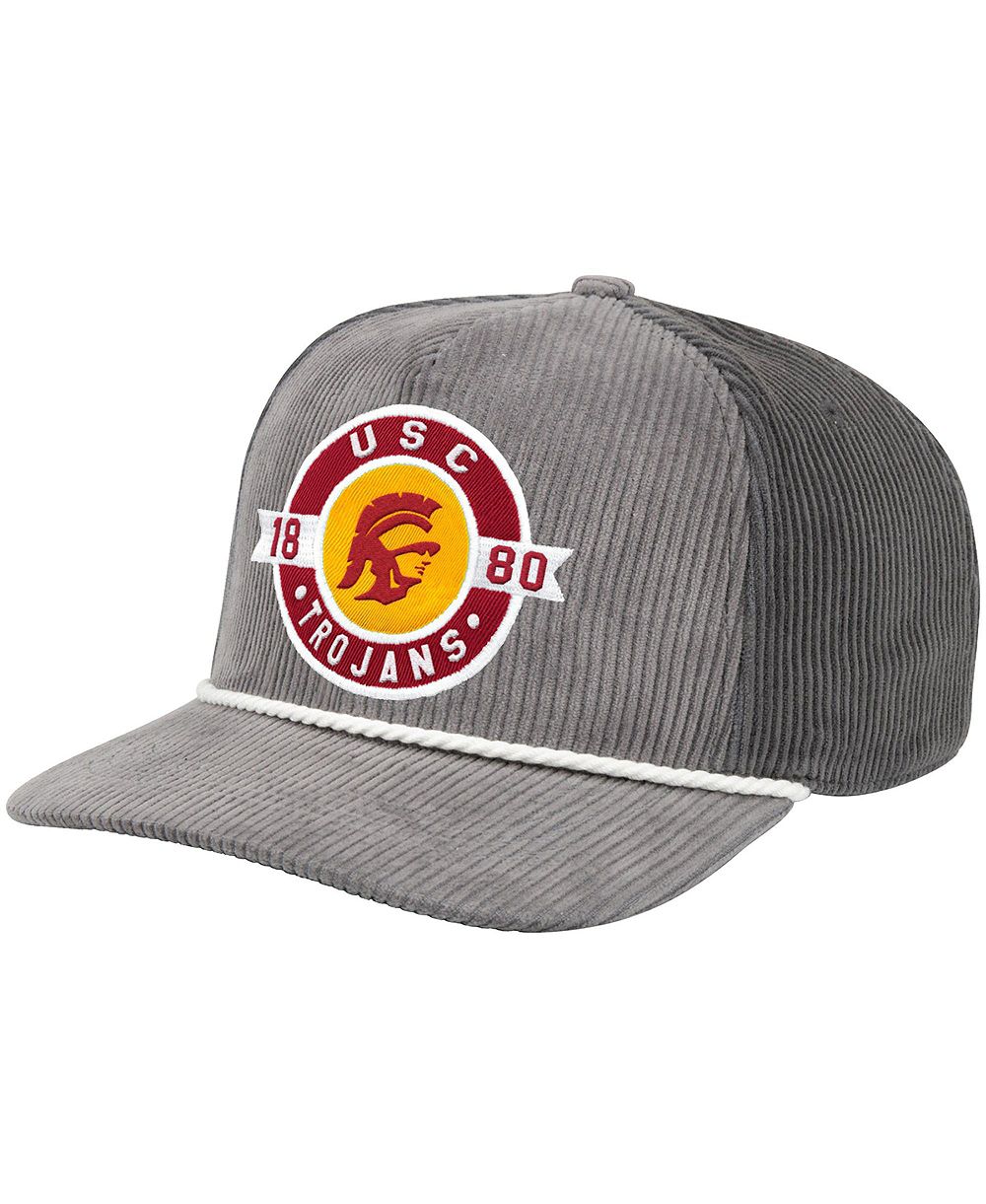 Мужская регулируемая кепка-тракер Colosseum Gray USC Trojans Where's My Hat Podium