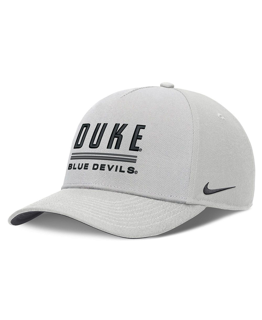 Men's Nike Gray Duke Blue Devils 2026 Sideline Dri-FIT Rise Adjustable Hat