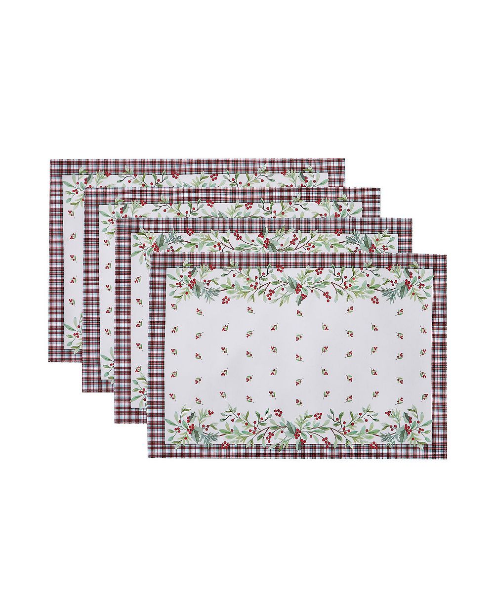 Салфетки для сервировки Avanti Holly Plaid, набор 4 шт.
