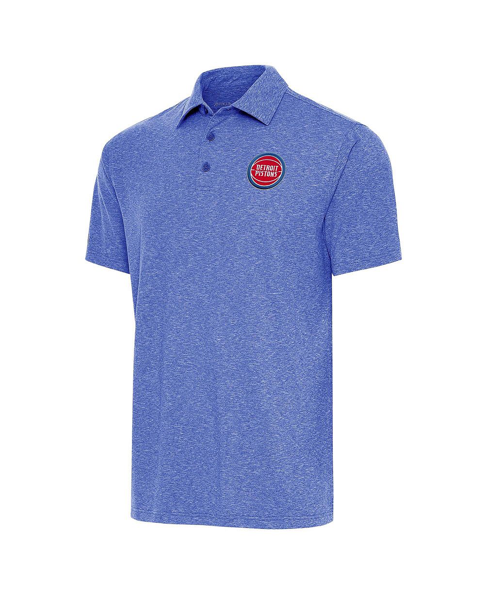 Мужская рубашка polo Antigua Heather Royal Detroit Pistons