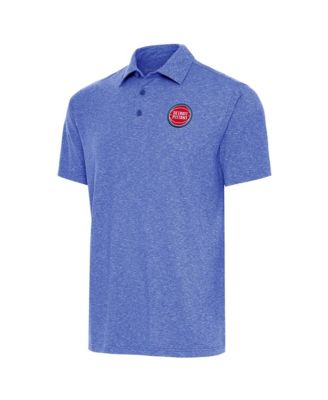 Мужская рубашка polo Antigua Heather Royal Detroit Pistons