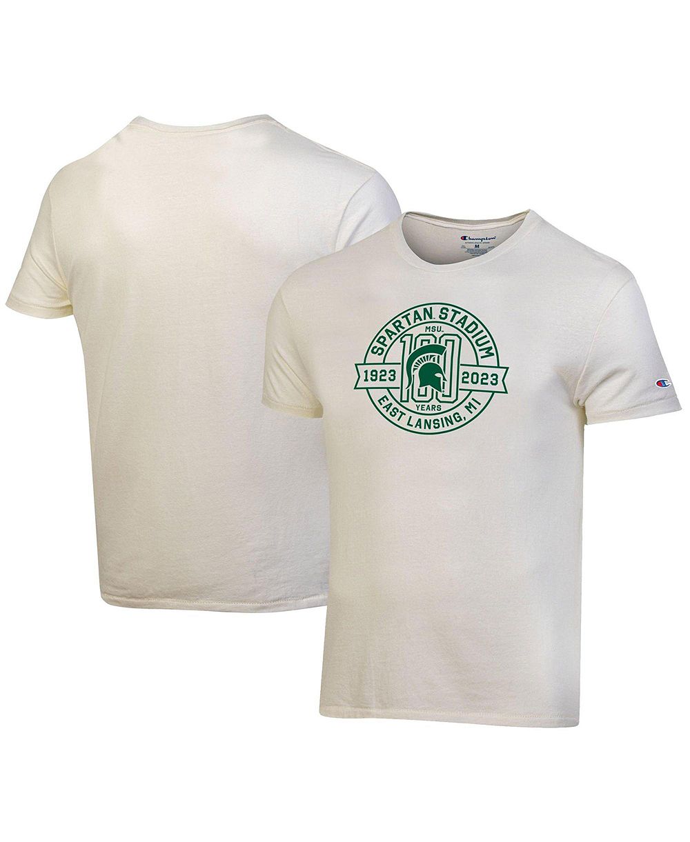 Мужская футболка Champion White Michigan State Spartans 100th Anniversary Spartan Stadium