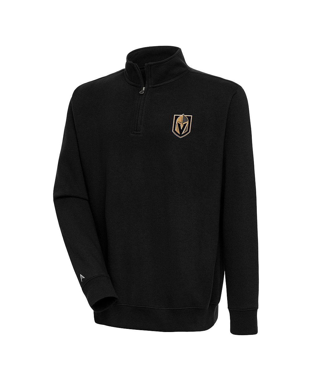 Свитшот Antigua Men's Black Vegas Golden Knights Victory Quarter-Zip Pullover