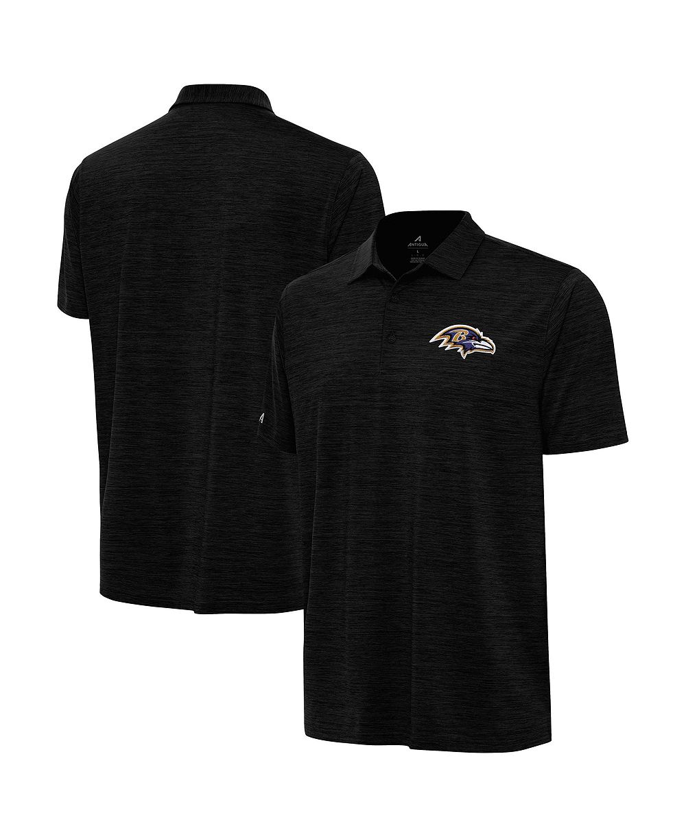 Antigua Мужская рубашка поло Baltimore Ravens Black Heather Layout