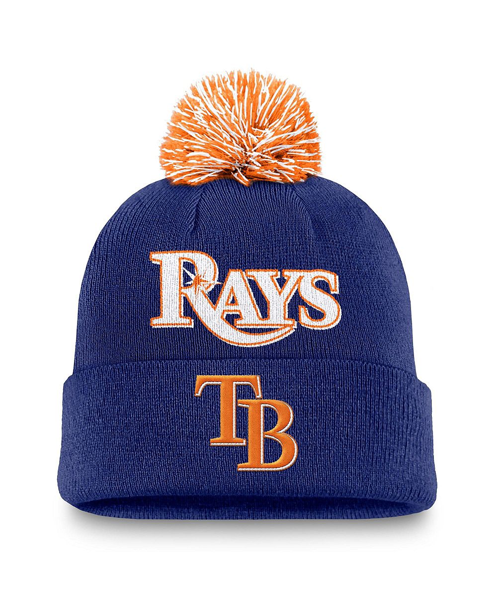 Nike мужская вязаная шапка Tampa Bay Rays Peak Cuffed Pom королевского цвета