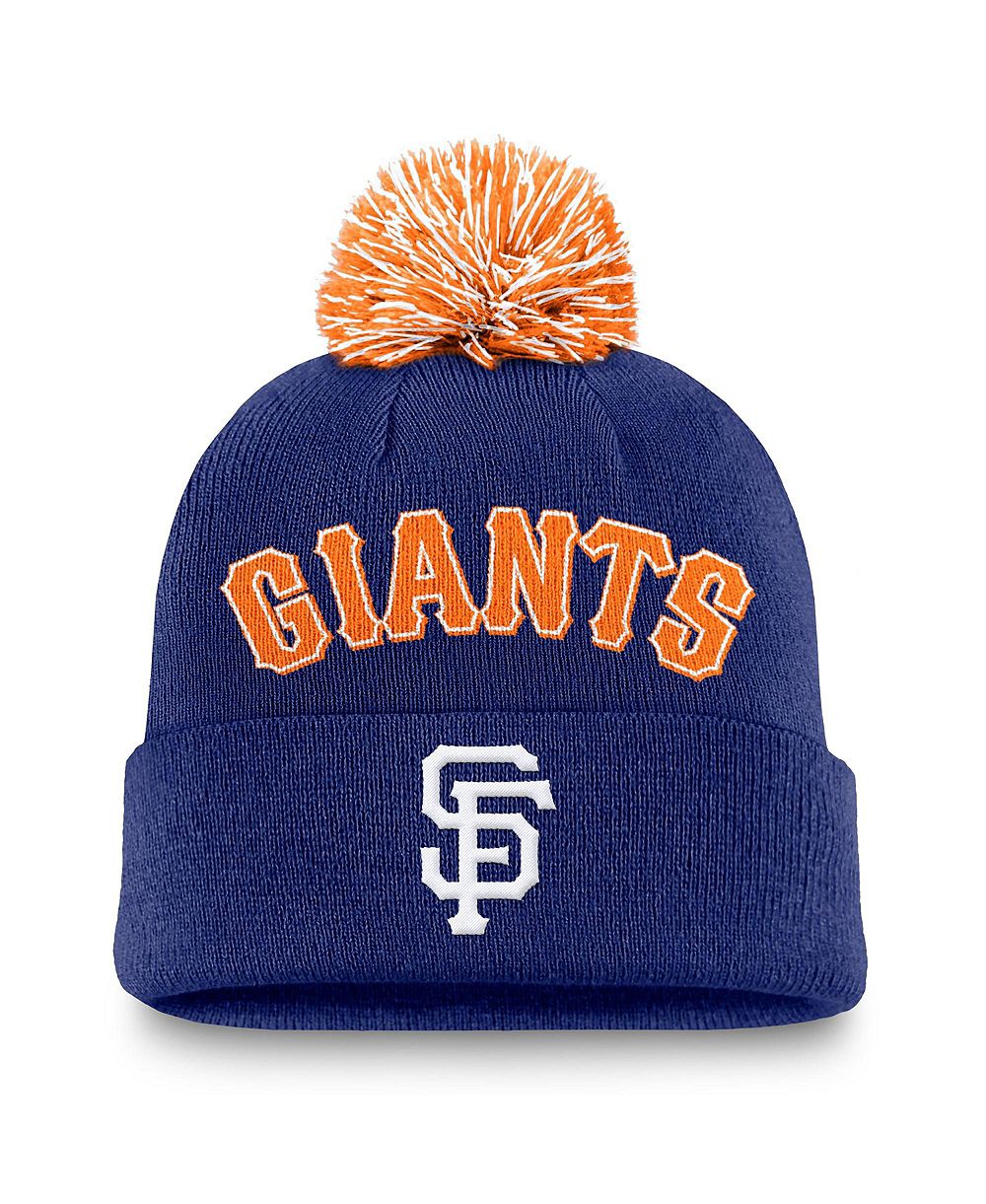 Nike Men's Royal San Francisco Giants Peak Cuffed Knit Hat with Pom