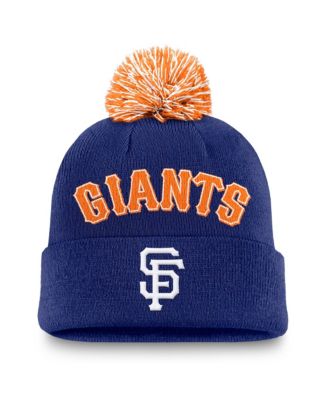 Nike Men's Royal San Francisco Giants Peak Cuffed Knit Hat with Pom