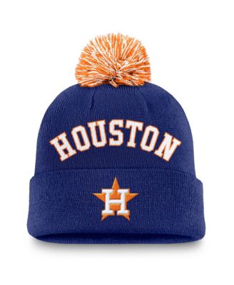 Nike Men's Royal Houston Astros Peak Cuffed Knit Hat with Pom